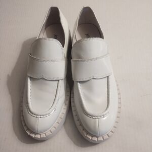 Jeffrey Campbell Women's White Leather Loafers Size 8.5